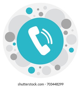 Vector Illustration Of Gadget Symbol On Calling Icon. Premium Quality Isolated Talking Element In Trendy Flat Style.