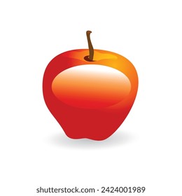 Vector illustration of a gala or fuji apple