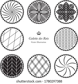 Vector illustration of Galette des rois