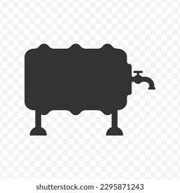 Ilustración vectorial de galones de icono de agua en color oscuro y fondo transparente (png).