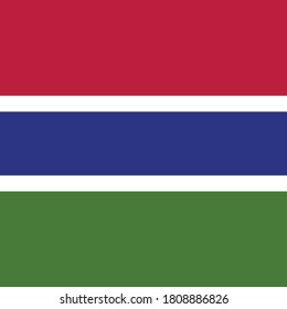 vector illustration of Gambia flag