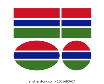 vector illustration of Gambia flags