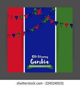 Vector illustration of Gambia Independence Day 18 February