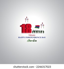 Vector illustration of Gambia Independence Day 18 February