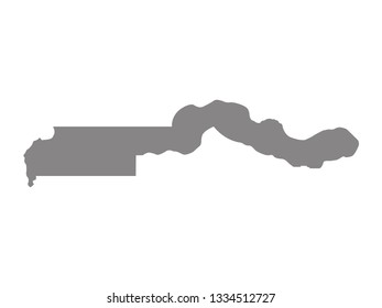 vector illustration of Gambia map