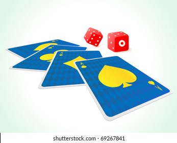 vector illustration of gambling games