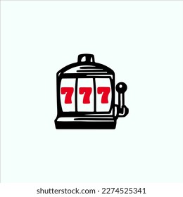 vector illustration of gambling machine