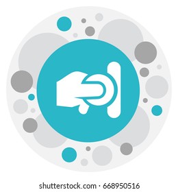 Vector Illustration Of Gambling Symbol On Cash Icon. Premium Quality Isolated Throwing Coin Element In Trendy Flat Style.