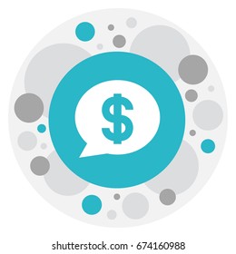Vector Illustration Of Gambling Symbol On Bubble Icon. Premium Quality Isolated Bucks Element In Trendy Flat Style.