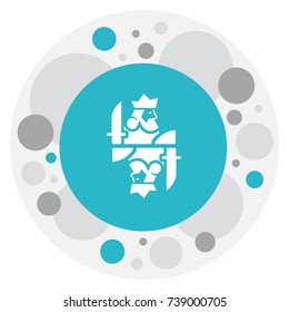 Vector Illustration Of Gambling Symbol On King Icon. Premium Quality Isolated Royal Element In Trendy Flat Style.