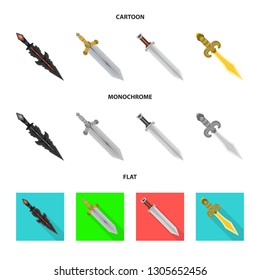 Vector illustration of game  and armor  icon. Collection of game  and blade  vector icon for stock.