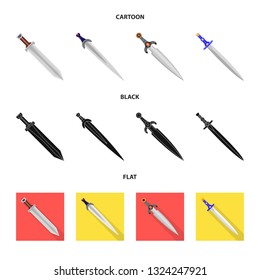 Vector illustration of game  and armor  icon. Set of game  and blade  stock vector illustration.