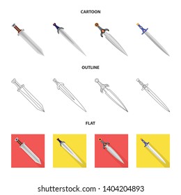 Vector illustration of game  and armor  icon. Collection of game  and blade  stock vector illustration.