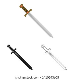 Vector illustration of game  and armor  icon. Collection of game  and blade  vector icon for stock.