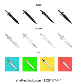 Vector illustration of game  and armor  logo. Set of game  and blade  stock vector illustration.