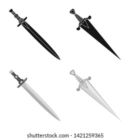 Vector illustration of game  and armor  logo. Collection of game  and blade  stock vector illustration.