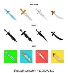 Vector illustration of game  and armor  sign. Collection of game  and blade  vector icon for stock.