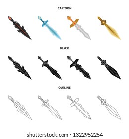 Vector illustration of game  and armor  symbol. Set of game  and blade  vector icon for stock.