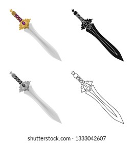 Vector illustration of game  and armor  symbol. Collection of game  and blade  vector icon for stock.