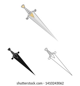 Vector illustration of game  and armor  symbol. Set of game  and blade  stock symbol for web.