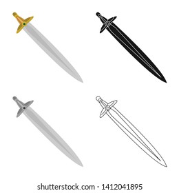 Vector illustration of game  and armor  symbol. Collection of game  and blade  vector icon for stock.