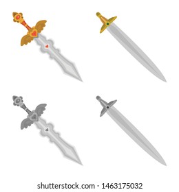 Vector illustration of game and armor symbol. Set of game and blade stock vector illustration.
