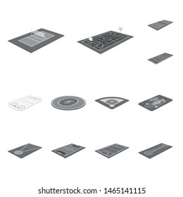 Vector illustration of game and championship symbol. Collection of game and sport stock symbol for web.