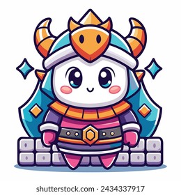 Ilustración vectorial Juego Personaje niño niña colorido