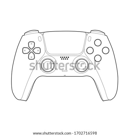 Vector illustration of game console joystick