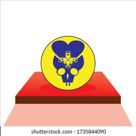 Ilustración vectorial del logotipo de una consola de juegos. con colores agradables es hermoso ver