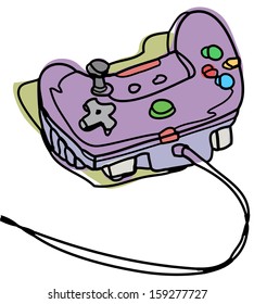 Vector illustration of a game controller