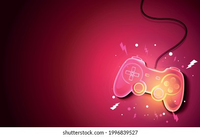 Vector Illustration Game Controller Background