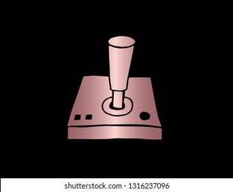 Vector Illustration of Game Controller with Elegant Rose Gold Color. Graphic Design for Company, Shirt, Icon, Layout, Background, Template and more. 