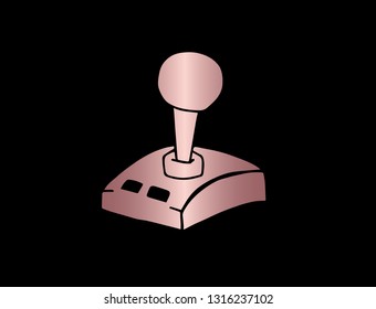 Vector Illustration of Game Controller with Elegant Rose Gold Color. Graphic Design for Company, Shirt, Icon, Layout, Background, Template and more. 