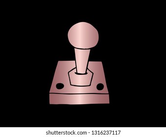 Vector Illustration of Game Controller with Elegant Rose Gold Color. Graphic Design for Company, Shirt, Icon, Layout, Background, Template and more. 