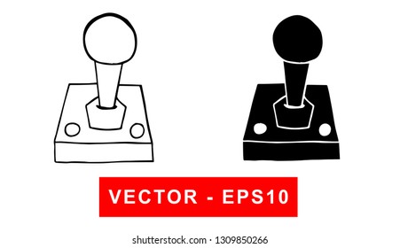 Vector Illustration of Game Controller for E-sport. Isolated flat line and silhouette of sign, symbol, or objects for graphic design. 