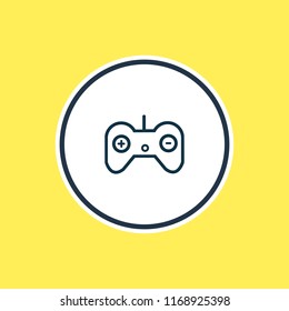 Vector illustration of game controller icon line. Beautiful event element also can be used as joystick icon element.
