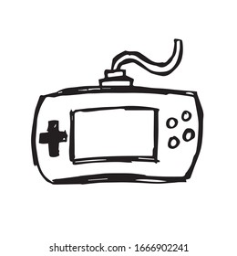 Vector Illustration of Game Controller Icon on Isolated Background. Use This Hand Drawing or Sketch Icon For Graphic Design, Poster, Shirt Design and More.