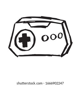 Vector Illustration of Game Controller Icon on Isolated Background. Use This Hand Drawing or Sketch Icon For Graphic Design, Poster, Shirt Design and More.