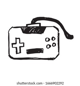 Vector Illustration of Game Controller Icon on Isolated Background. Use This Hand Drawing or Sketch Icon For Graphic Design, Poster, Shirt Design and More.