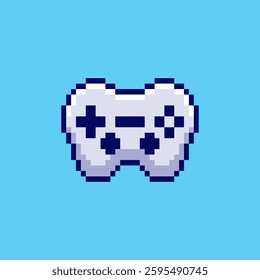 Vector Illustration of Game Controller with Pixel Art Design, perfect for game assets themed designs