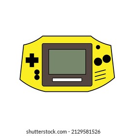 Vector illustration of a game controller symbol. Isolated digital fun control.