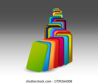 Vector illustration with game domino effect