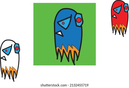 Ilustración vectorial de gráficos de juego y de caracteres de identidad artísticos.etc