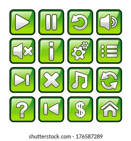 A vector illustration of game icon sets