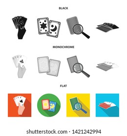 Vector illustration of game and magic icon. Collection of game and poker vector icon for stock.