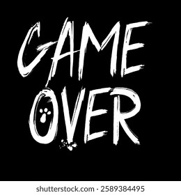 Vector illustration of game over.