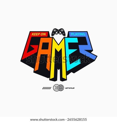 Vector illustration of a game pad  console for lovers