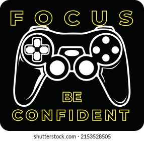 Vector illustration of a game pad with hand sign.Logo for teen gamer stay focus in palying for print and web. Image of a game console for lovers of video and computer games