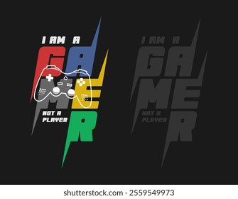 Vector illustration of a game pad with hand sign.Logo for teen gamer with joystick for print and web. Image of a game console for lovers of video and computer games 